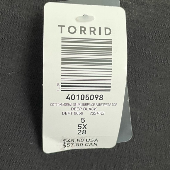 Torrid Cotton Wrap Top NWT - Picture 4 of 16